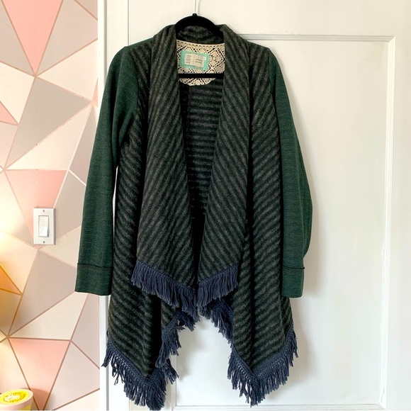 Anthropologie Sweaters - Anthropologie Saturday Sunday Elise Boho Western Cardigan Sweater Fringe Medium
